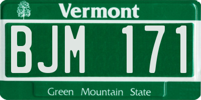 VT license plate BJM171