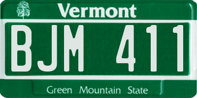VT license plate BJM411