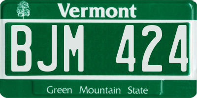 VT license plate BJM424