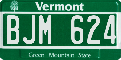 VT license plate BJM624