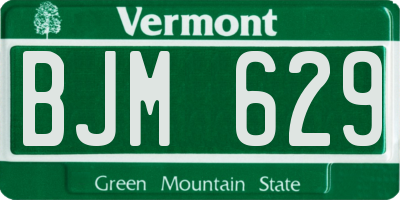 VT license plate BJM629