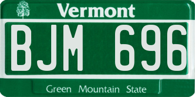 VT license plate BJM696
