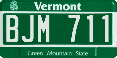 VT license plate BJM711
