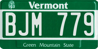 VT license plate BJM779