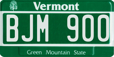 VT license plate BJM900