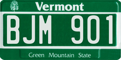 VT license plate BJM901