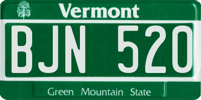 VT license plate BJN520
