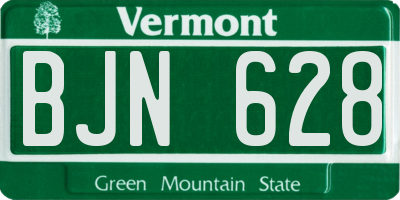 VT license plate BJN628