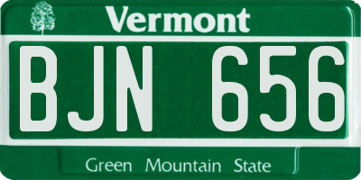VT license plate BJN656