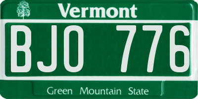 VT license plate BJO776