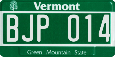VT license plate BJP014