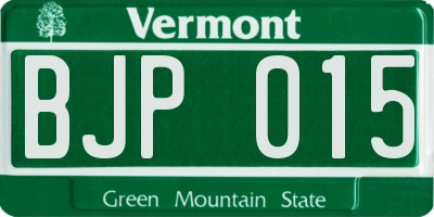 VT license plate BJP015