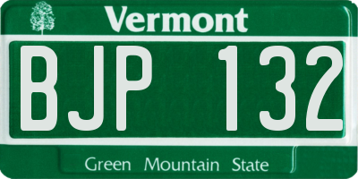 VT license plate BJP132