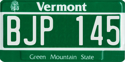 VT license plate BJP145