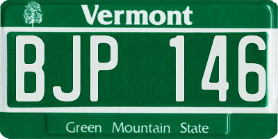 VT license plate BJP146