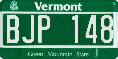 VT license plate BJP148