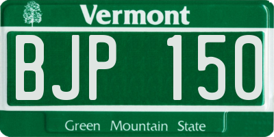 VT license plate BJP150