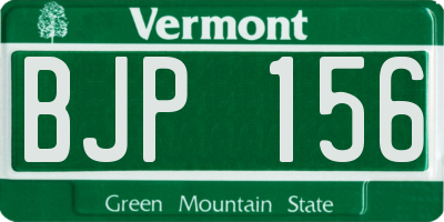 VT license plate BJP156