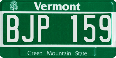 VT license plate BJP159