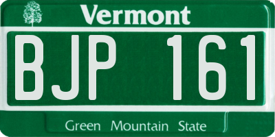 VT license plate BJP161
