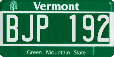 VT license plate BJP192