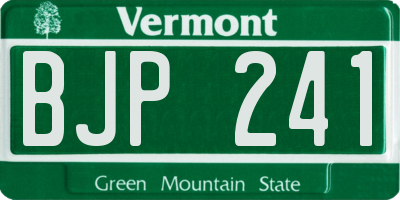 VT license plate BJP241
