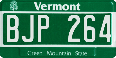 VT license plate BJP264
