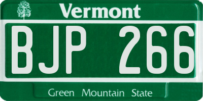 VT license plate BJP266