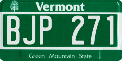 VT license plate BJP271