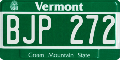 VT license plate BJP272