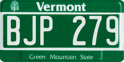 VT license plate BJP279