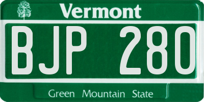 VT license plate BJP280