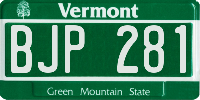 VT license plate BJP281