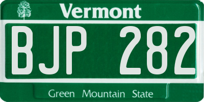 VT license plate BJP282