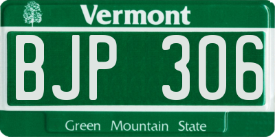 VT license plate BJP306
