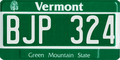 VT license plate BJP324