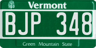 VT license plate BJP348