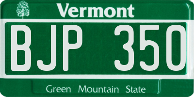 VT license plate BJP350