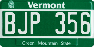 VT license plate BJP356