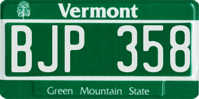 VT license plate BJP358