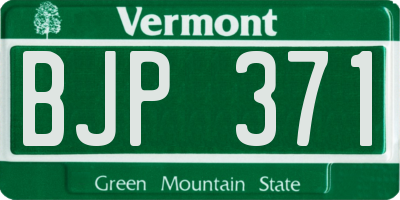 VT license plate BJP371