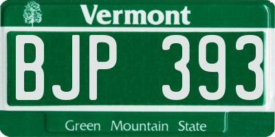 VT license plate BJP393