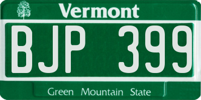 VT license plate BJP399