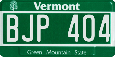 VT license plate BJP404
