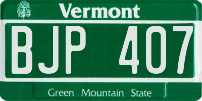 VT license plate BJP407