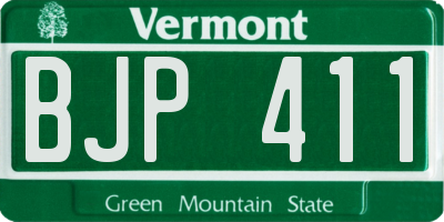 VT license plate BJP411