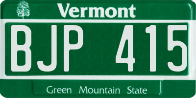 VT license plate BJP415