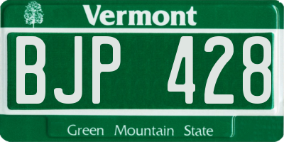 VT license plate BJP428