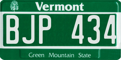 VT license plate BJP434