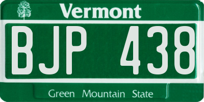 VT license plate BJP438